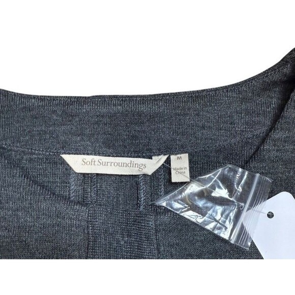 Soft Surroundings Tunic Womens Size Medium Grey Hanna Convertible Sweater Wool - Picture 4 of 9
